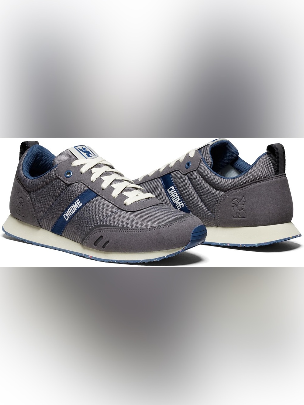 Gray Chrome Canvas Casual Men's Shoes